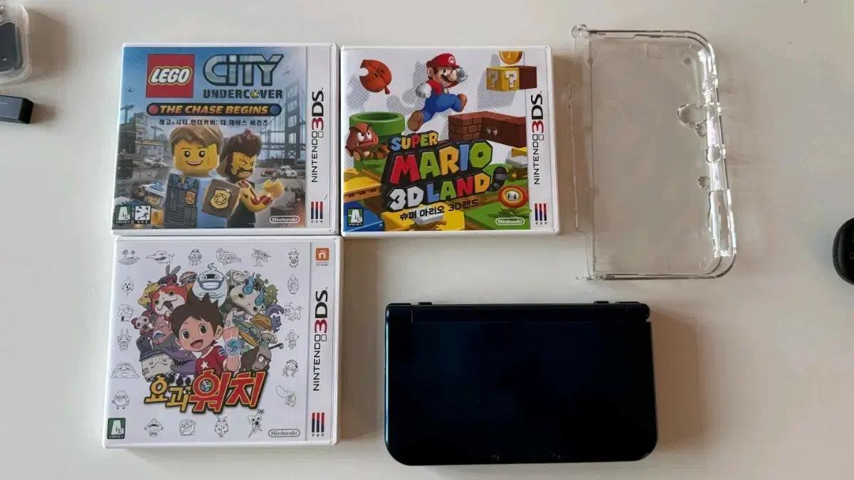 new 닌텐도 3ds xl(뉴큰다수) 메탈릭 블루 게임 3개  + 케이스
