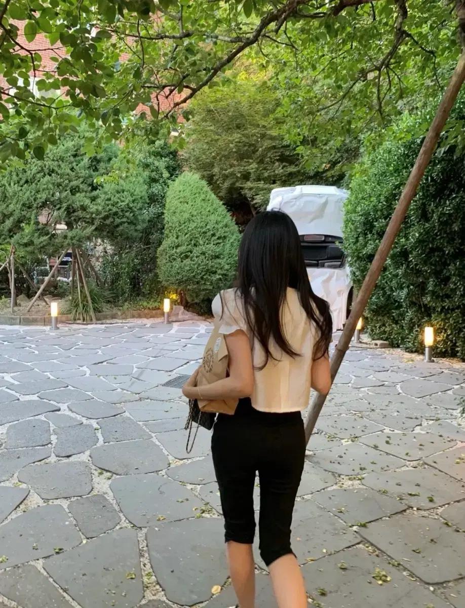 르아브르 이지 바이커 팬츠 바지 카프리 팬츠