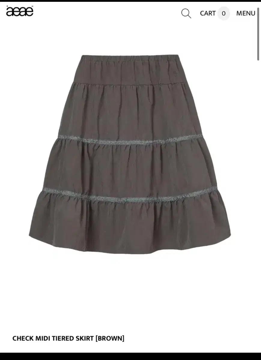 Aeae CHECK MIDI TIERED SKIRT 체크티어드 미디스커트