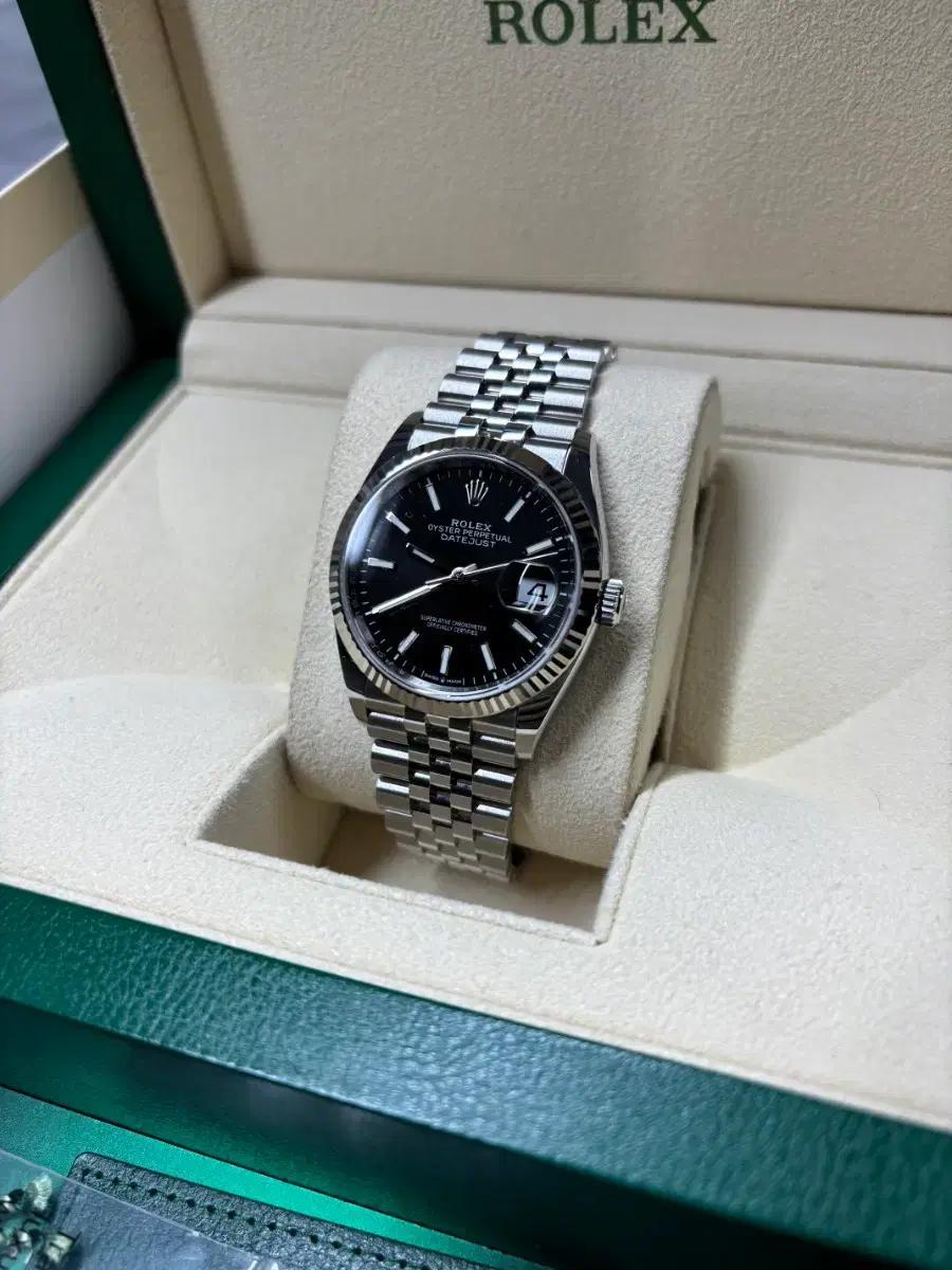 롤렉스 데이트저스트 36mm 126234 블랙 바인덱스(검판바)