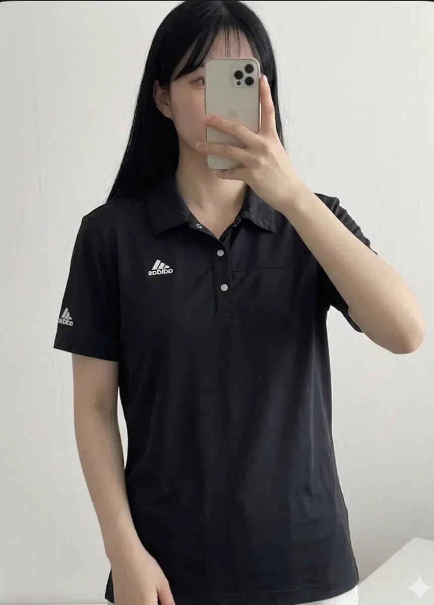[S급] 아디다스 블랙 폴로티 100(L)