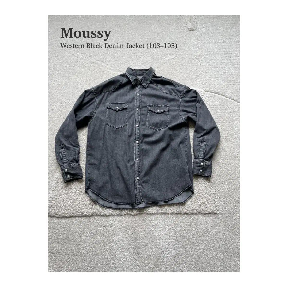 Moussy 웨스턴 블랙 데님 자켓 (103-105)
