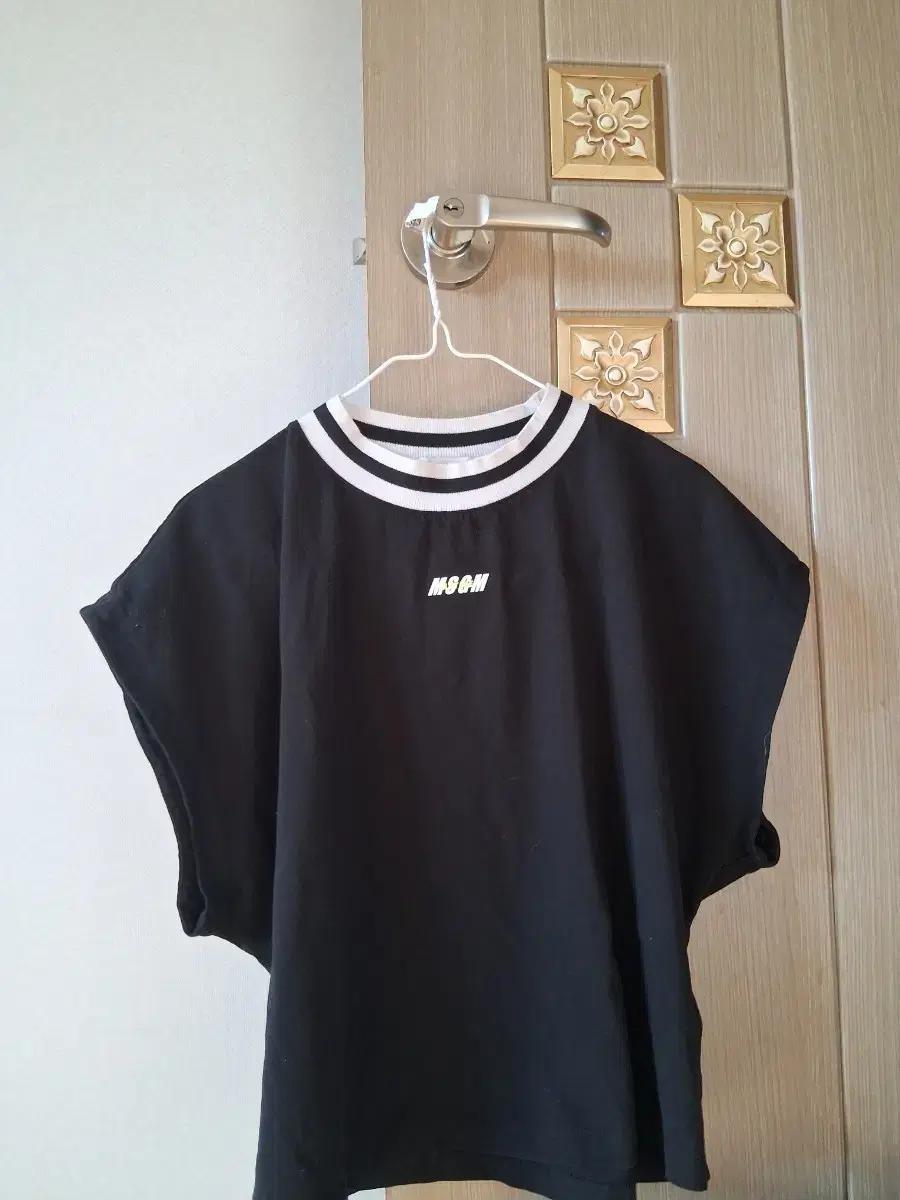 MSGM 블랙 반팔 티셔츠