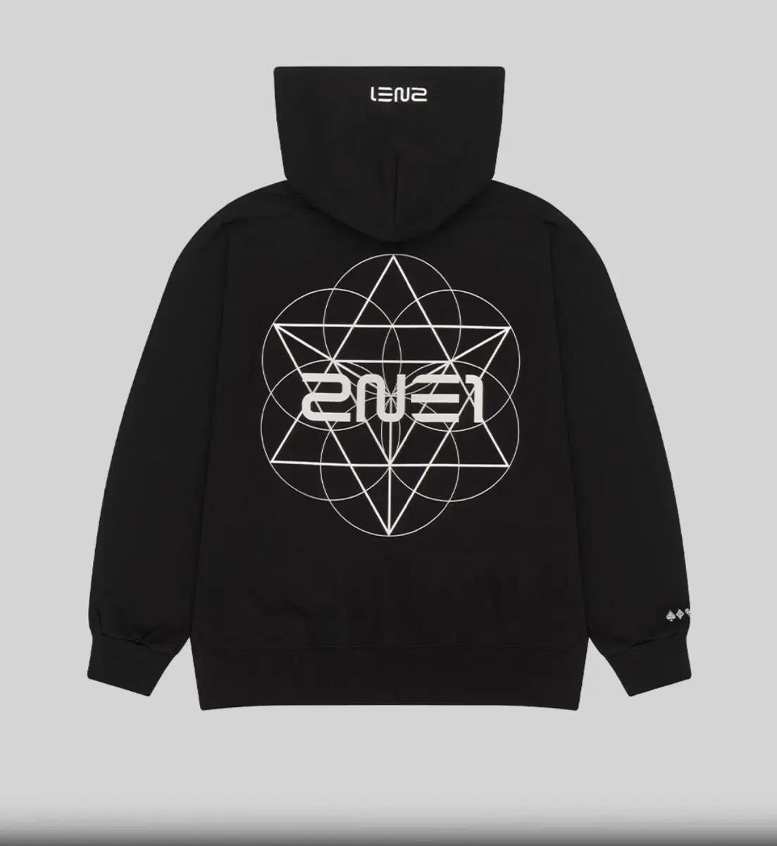2NE1 투애니원 심볼 블랙 후드티 라지