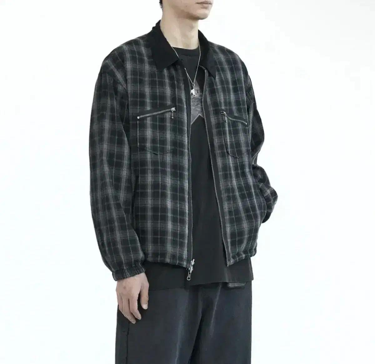 4) 폴리테루 25ss 라미체크 블루종 블랙+블랙체크