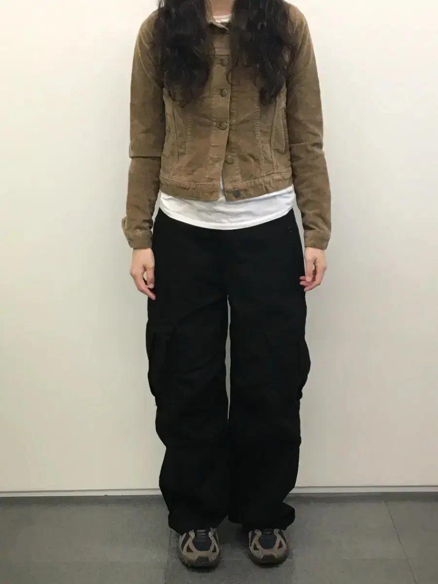 오니드 onid 코듀로이 크롭 자켓