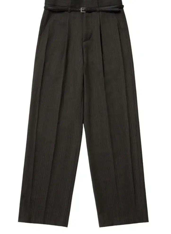 [M] STU 25fw Crease belt slacks_차콜