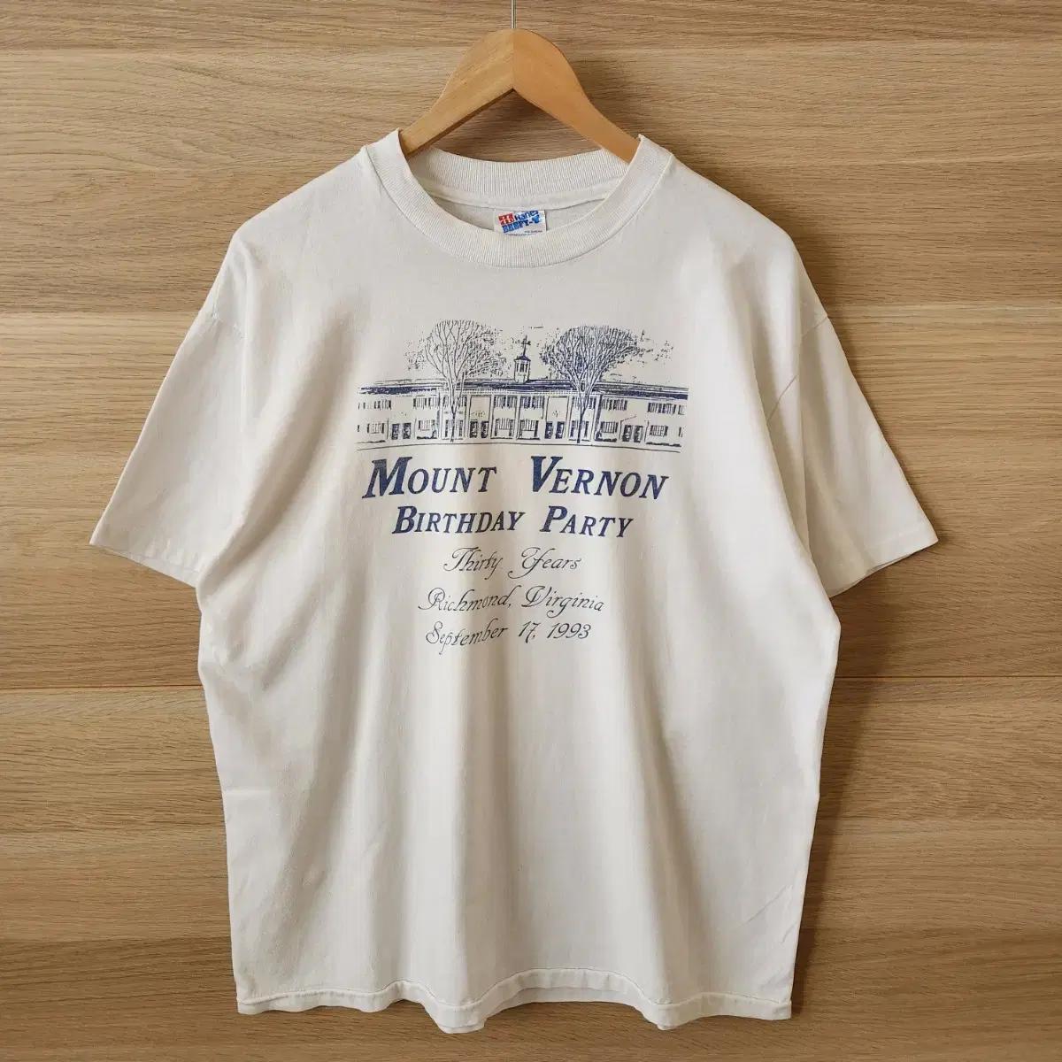 90s 빈티지 USA Hanes 헤인즈 Mount Vernon 티셔츠 L