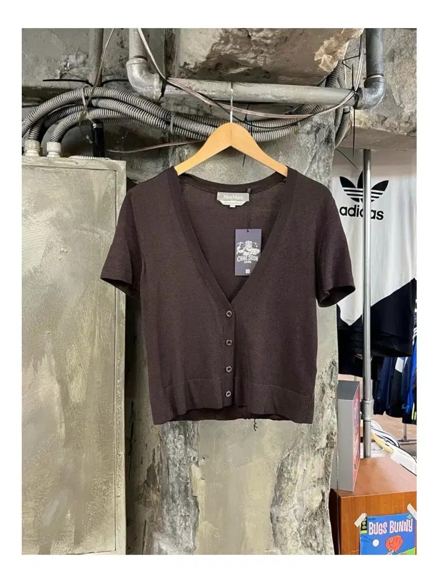 막스마라 반팔 가디건 브라운 M #csz3726