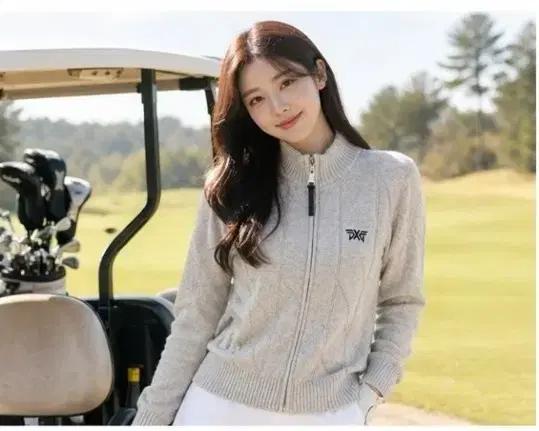 PXG골프 여성 니트 방풍 가디건 S(90)
