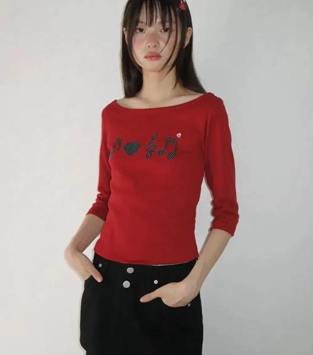 론론 HEART MUSIC NOTE SLIM FIT QUARTER SLE