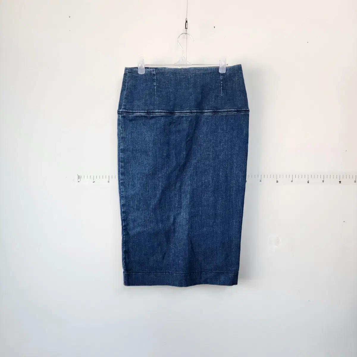 막스마라 마렐라 청 데님 H라인 스커트