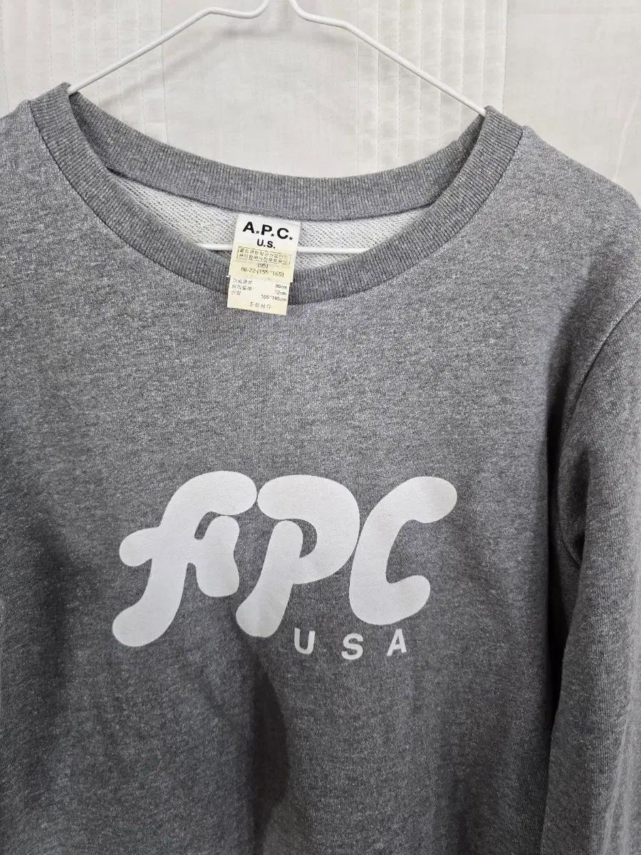 APC U.S.A. 맨투맨 티셔츠 그레이