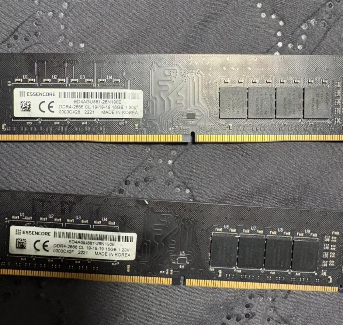 ESSENCORE DDR4 16GB 램 2666 2개