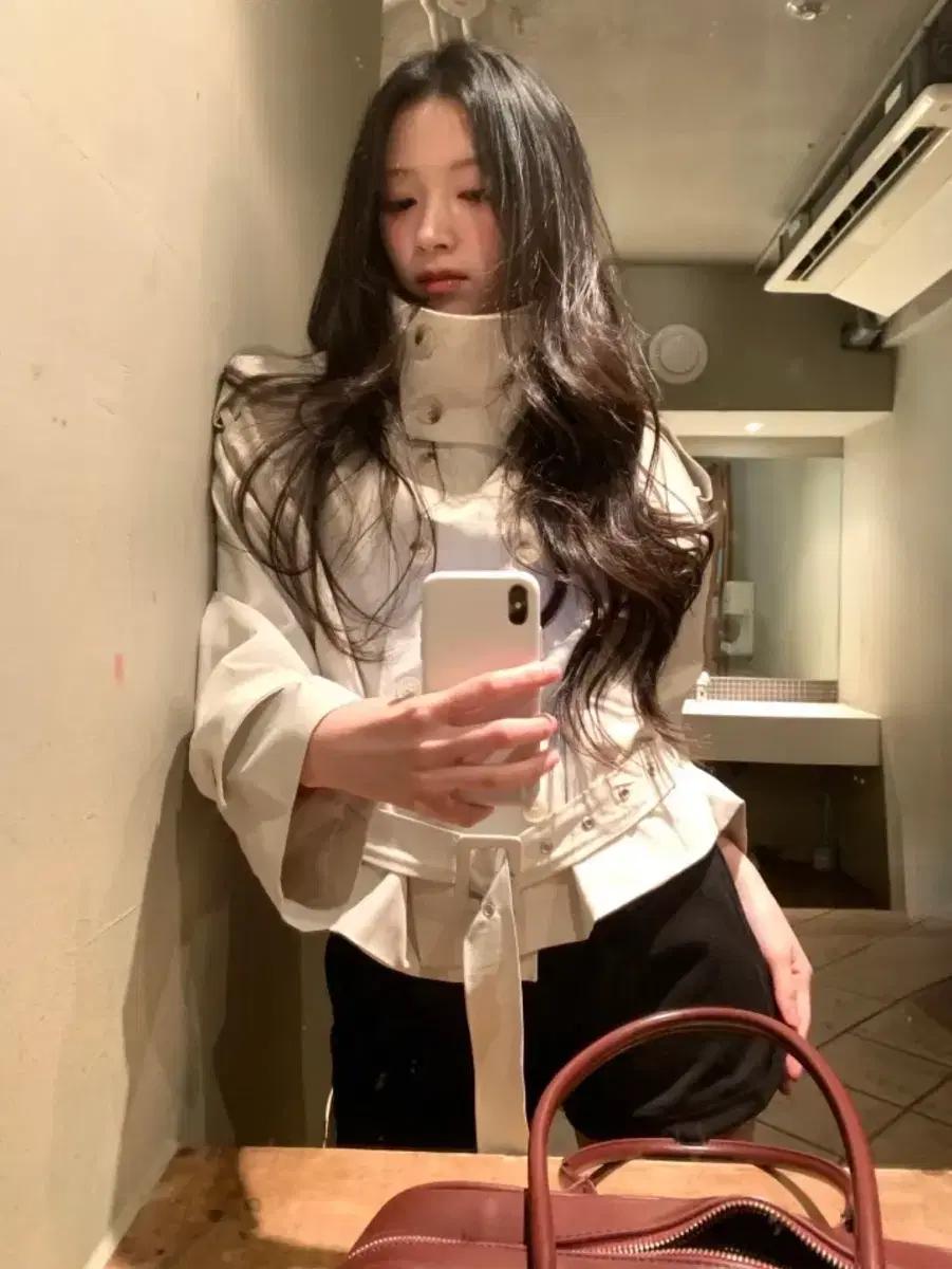 26ss 에트로 견장 하프 트렌치 벨트 코트 하이넥 더블 버튼 벨트