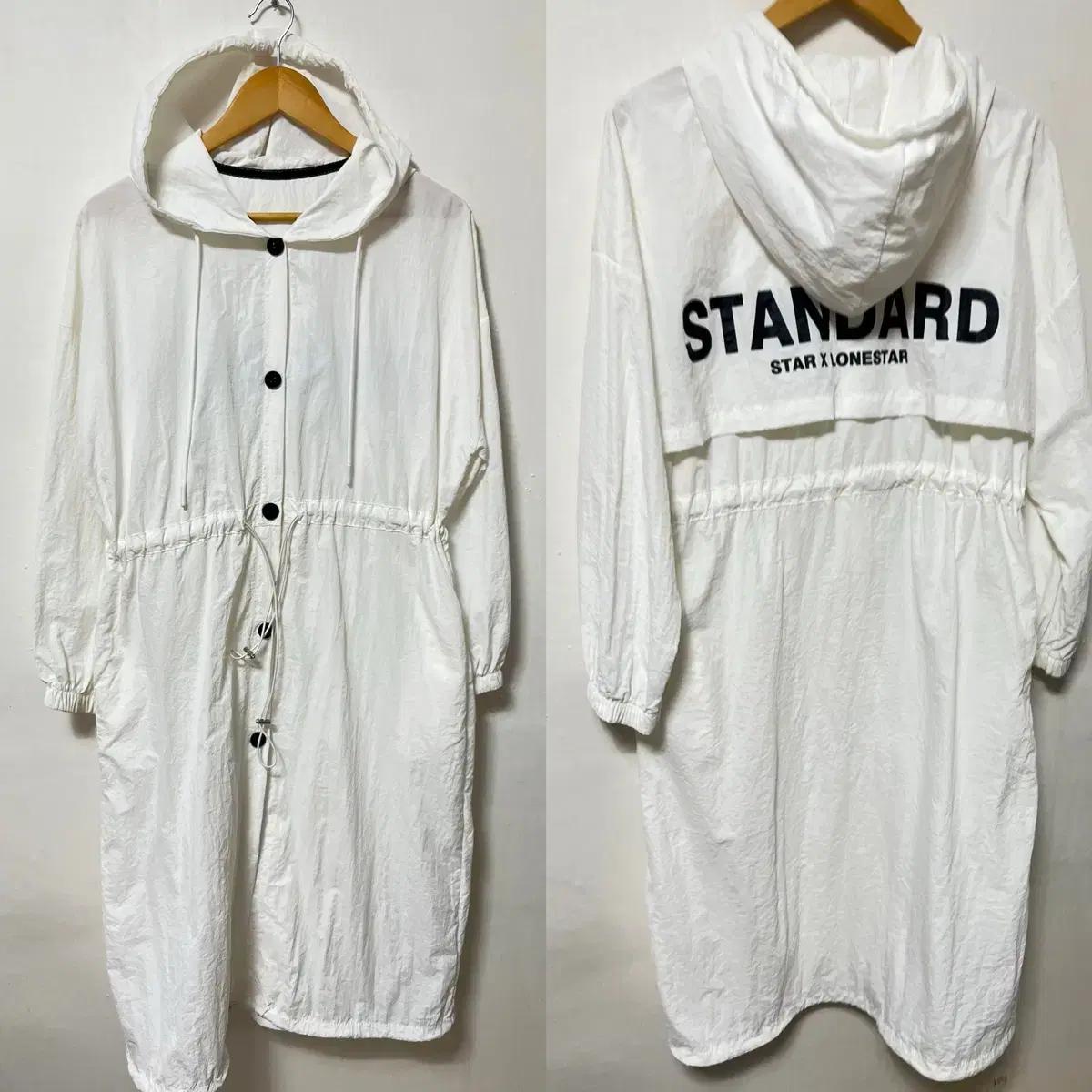 Free STANDARD 나일론 루즈핏 후드 롱 야상 코트