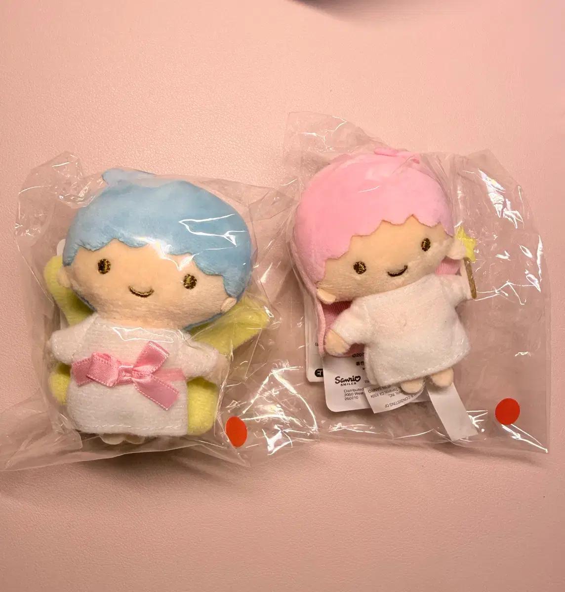 산리오 리틀트윈스타 키키라라 하트 카라비너 인형 키링 새상품