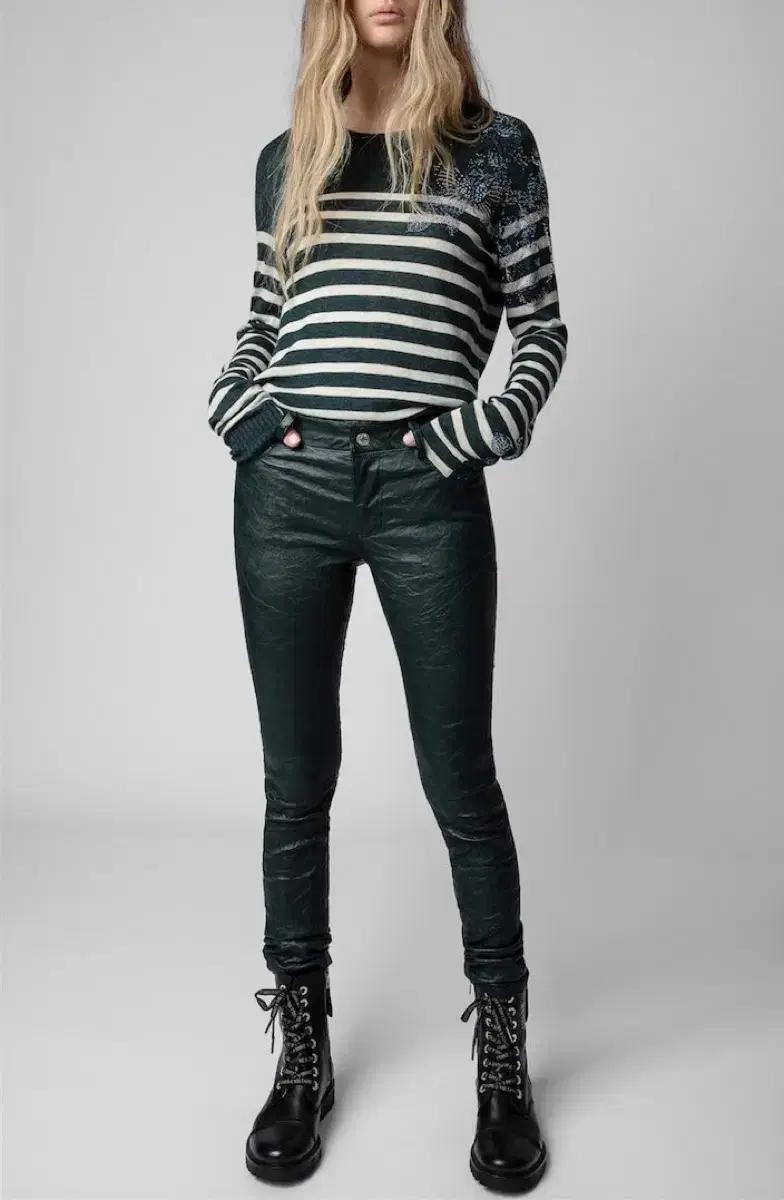 쟈딕앤볼테르 SOURCE CP STRIPES SNAKE BUTTER