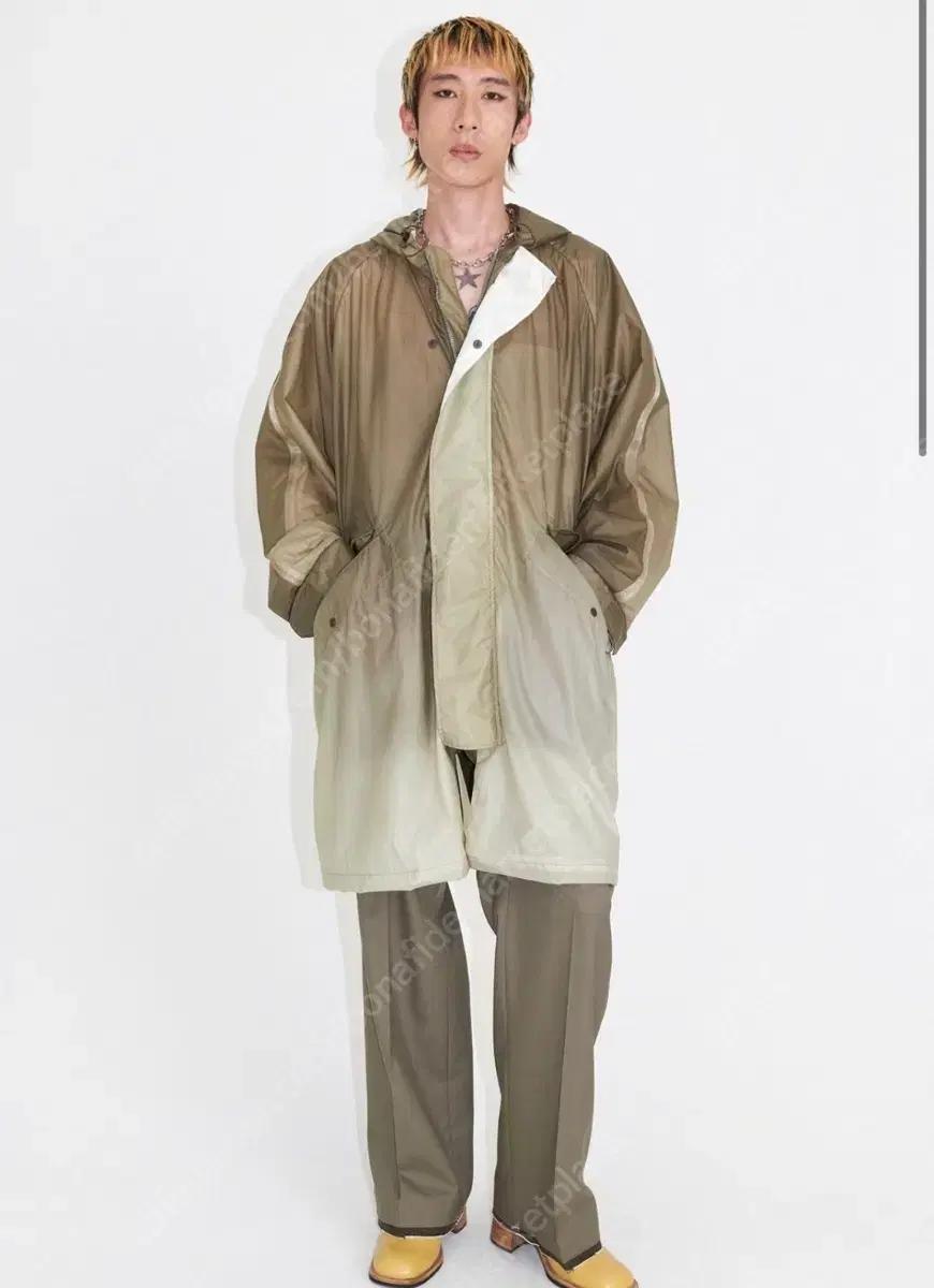 아워레가시 클록 파카 러버 필름 올리브(50)