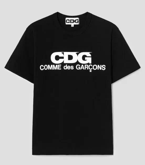 NC32정품새상품>꼼데가르송 CDG 로고 반팔티 블랙/화이트<남여공용>
