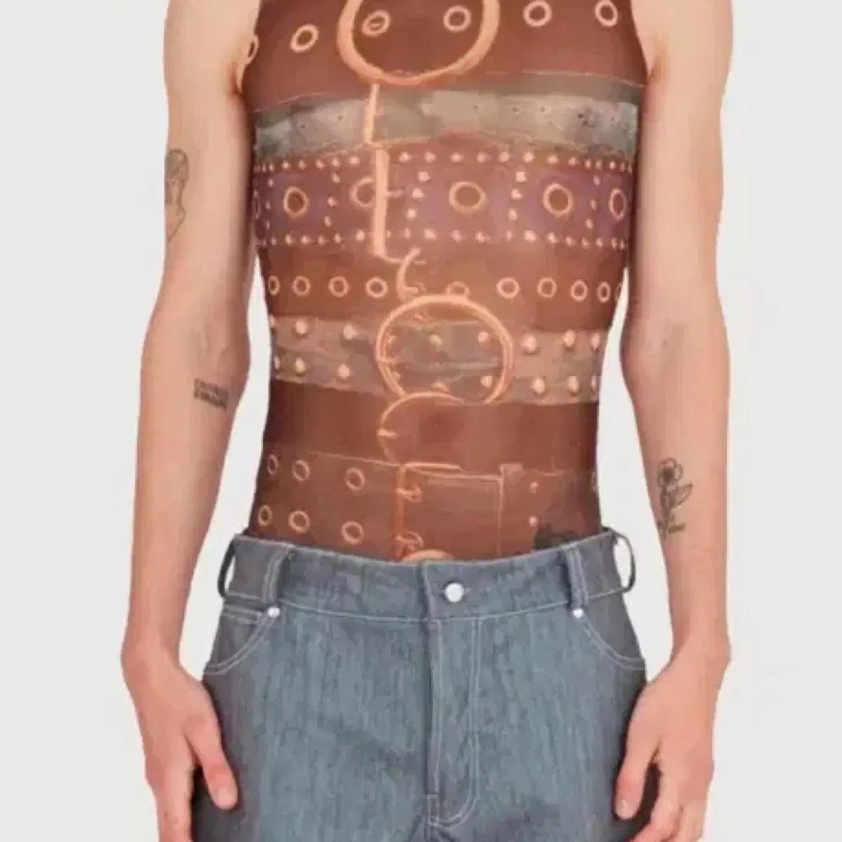 새상품) JEANNE FRIOT SLEEVELESS BELT TOP S