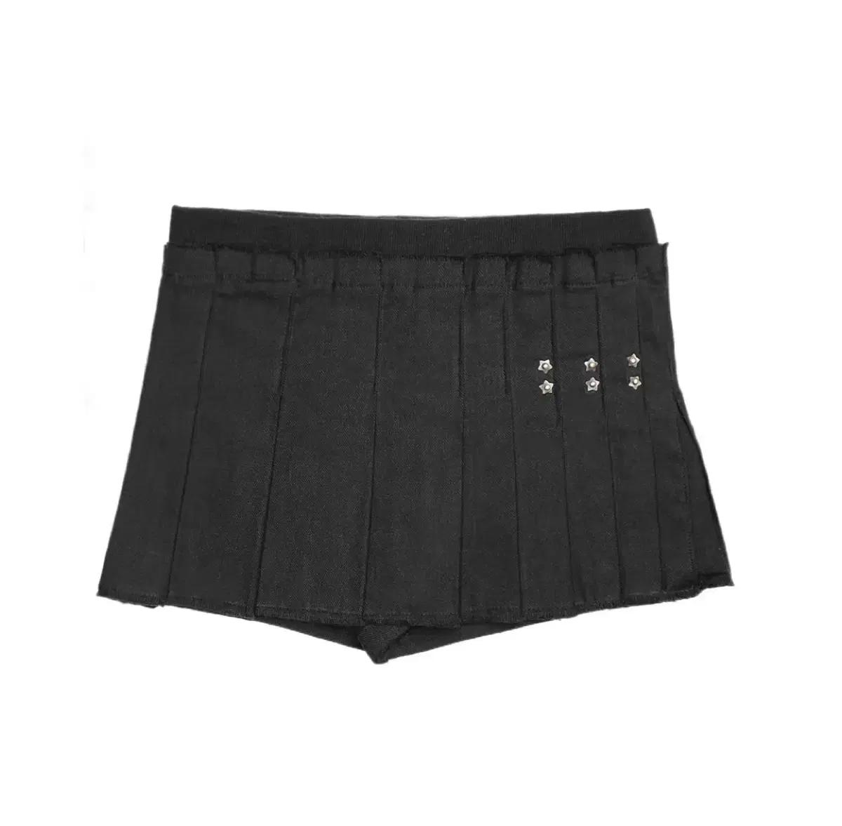 Bonnae 본네 star rivet pleated skort black