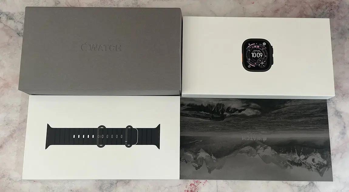 애플워치 울트라 3 블랙 티타늄 49mm 블랙 오션 밴드(리퍼9.25)