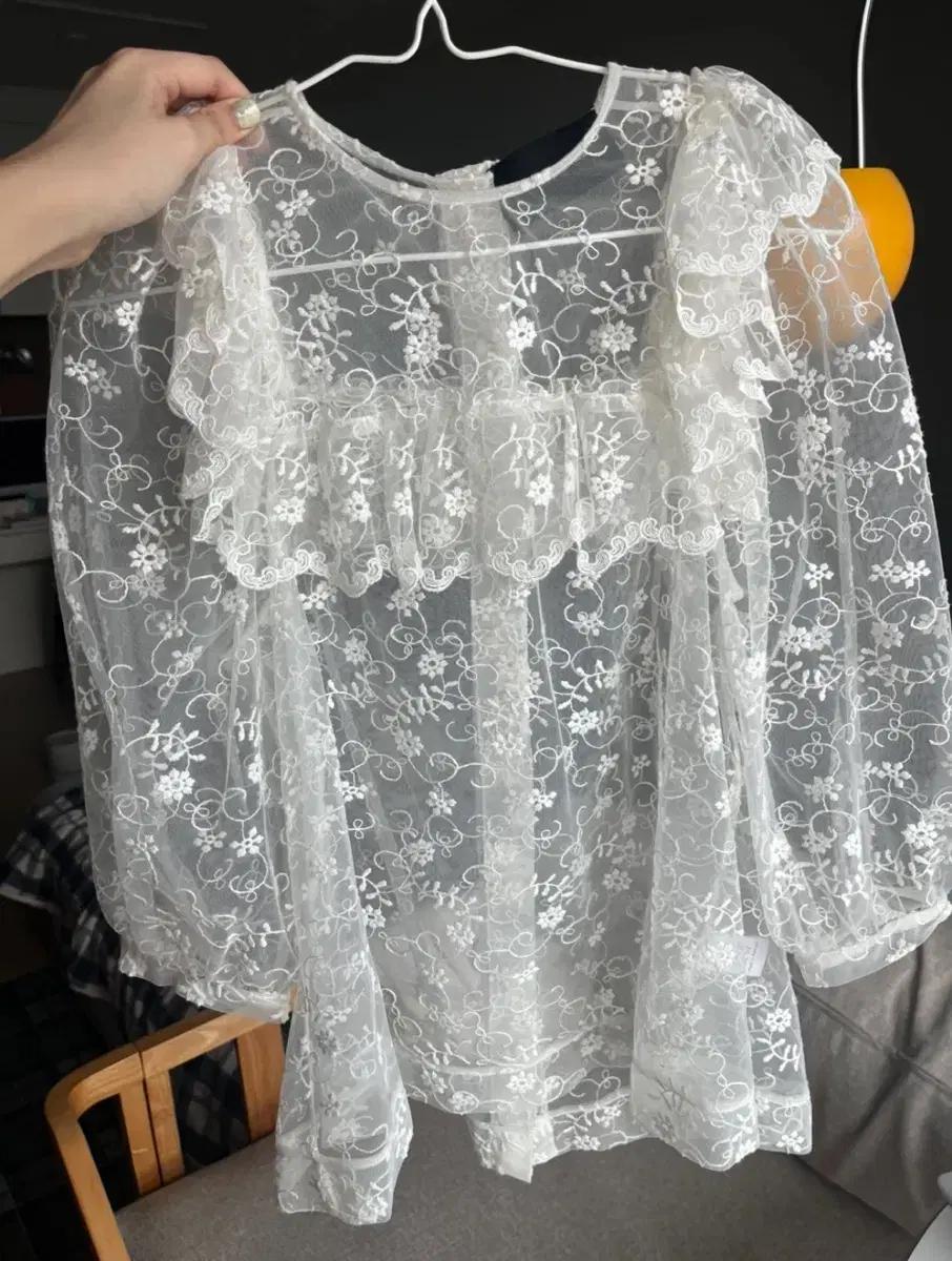 시몬로샤 레이스 탑 화이트 simone rocha