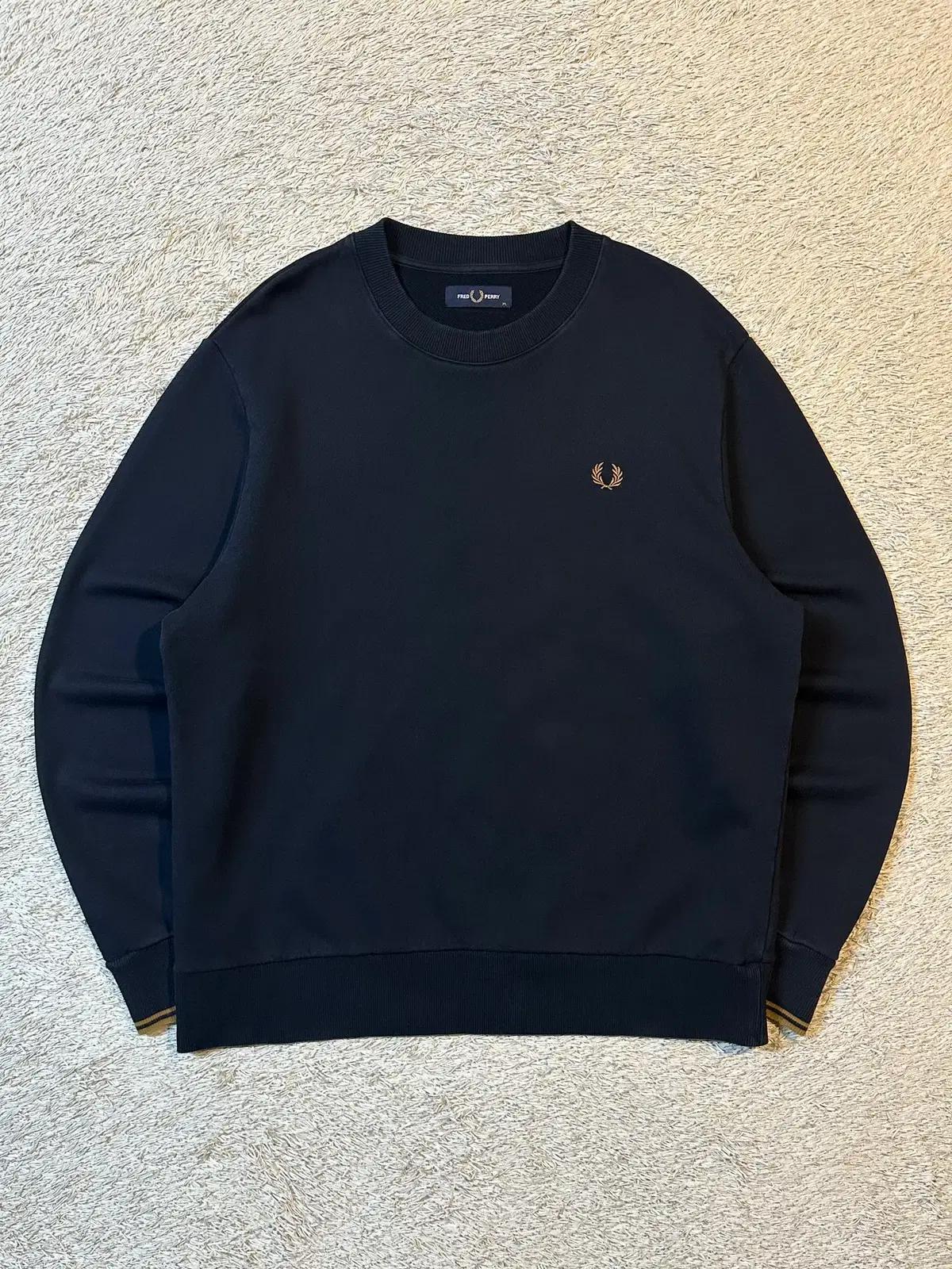 [XL] 매장판) 프레드페리 FREDPERRY 로고 맨투맨 다크네이비