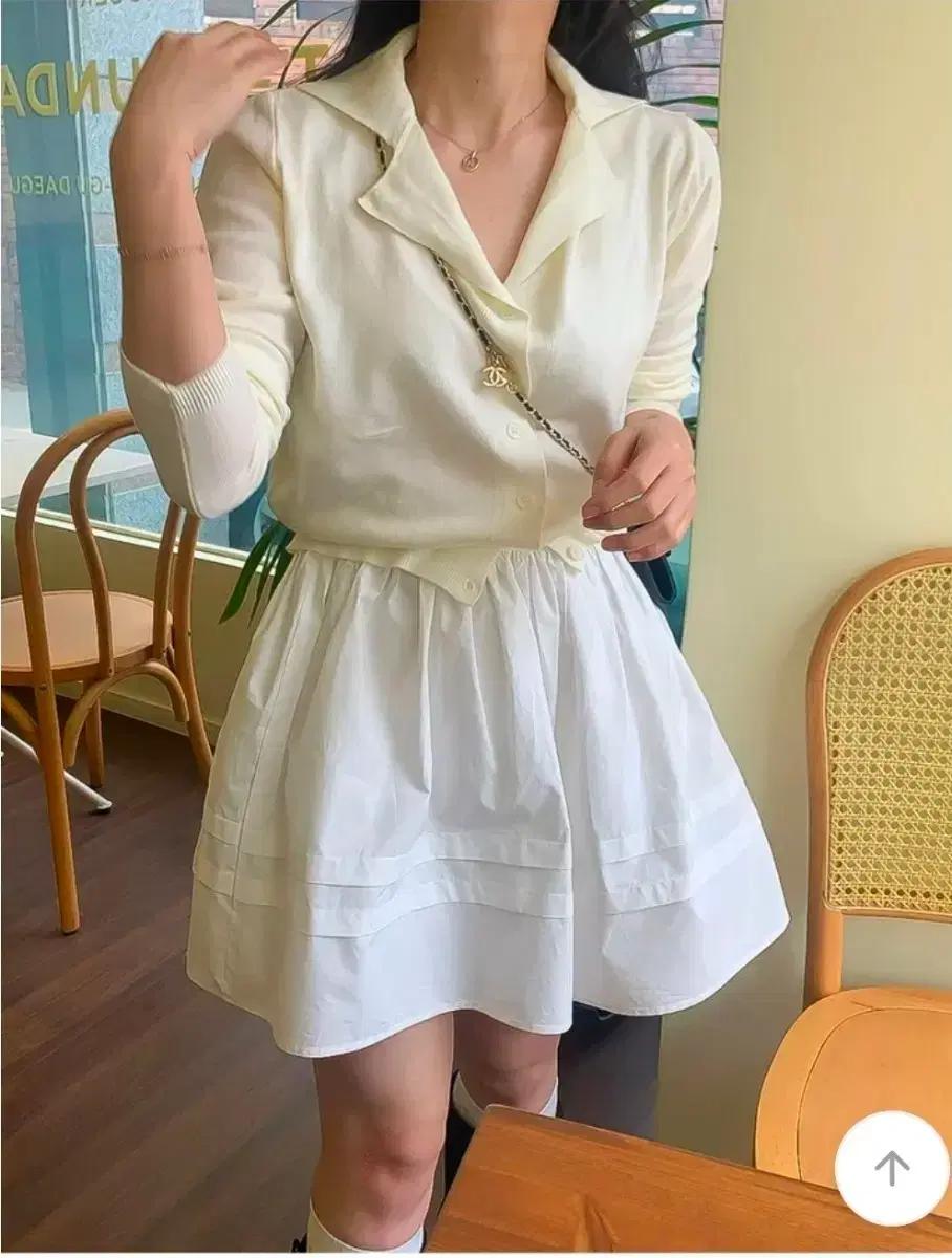 핀턱 플레어 스커트(블랙)
