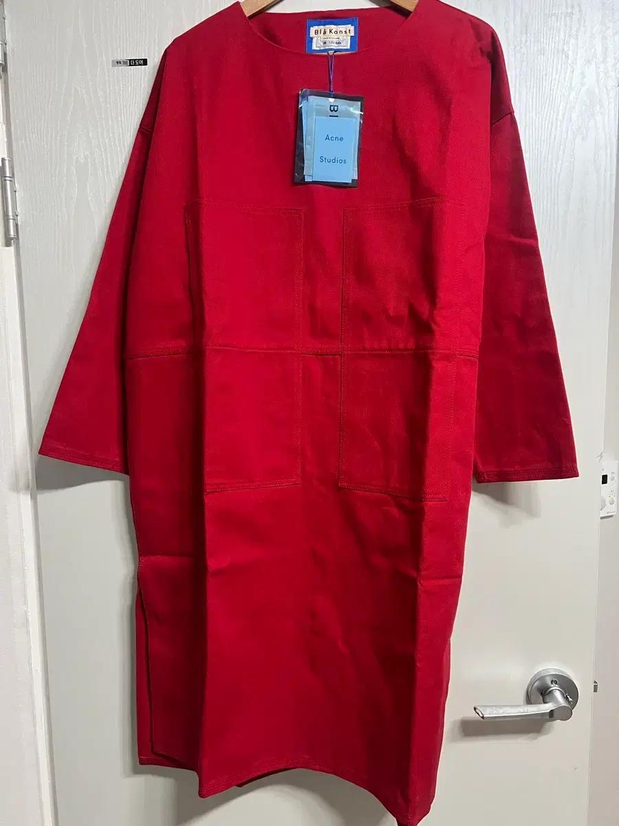 Acne Studios 블라콘스트 레드 데님 원피스