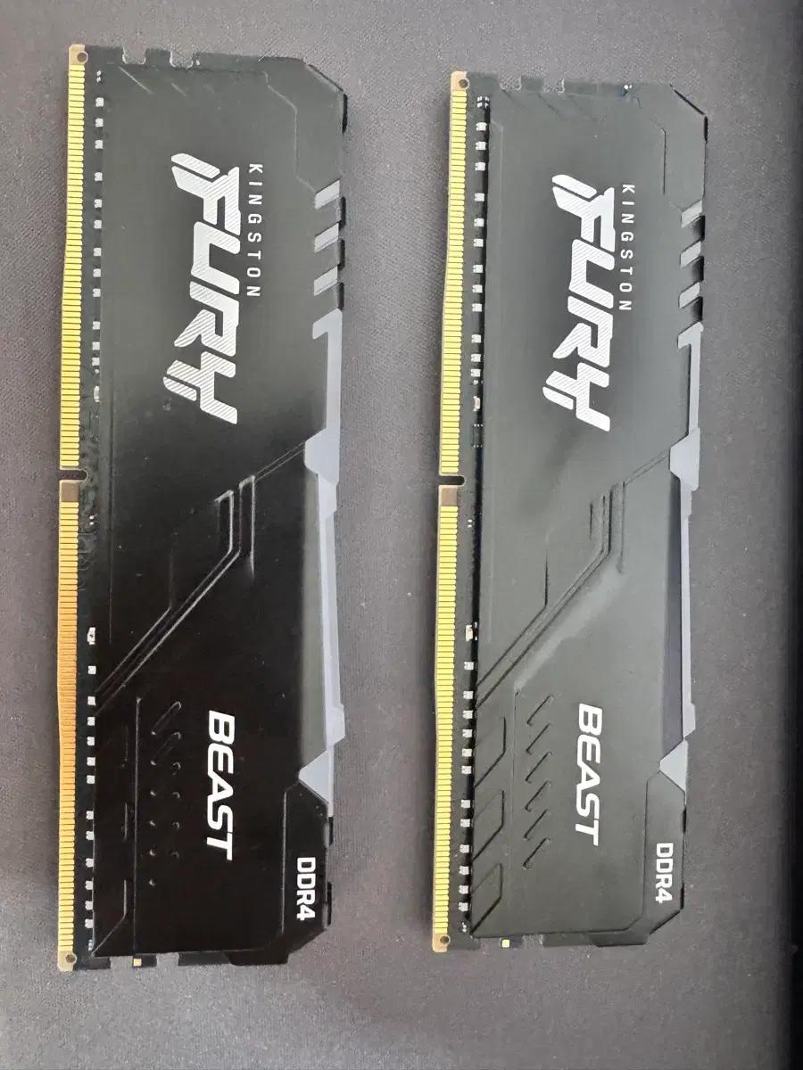 킹스톤 fury beast ddr4 16gb*2개 팝니다(cl16)