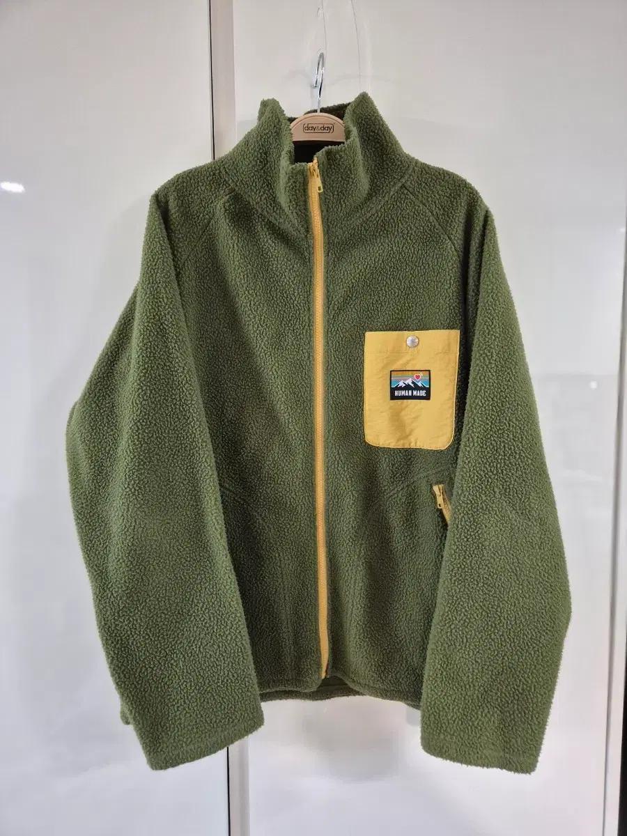 [L] HUMAN MADE "Green Fleece Jacket"