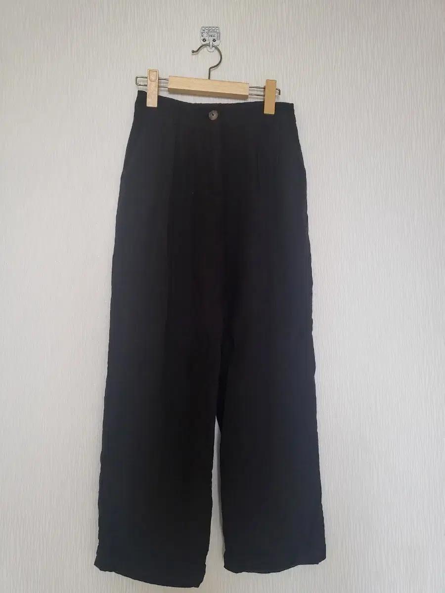 Massimo Dutti 검정색 와이드 팬츠 바지
