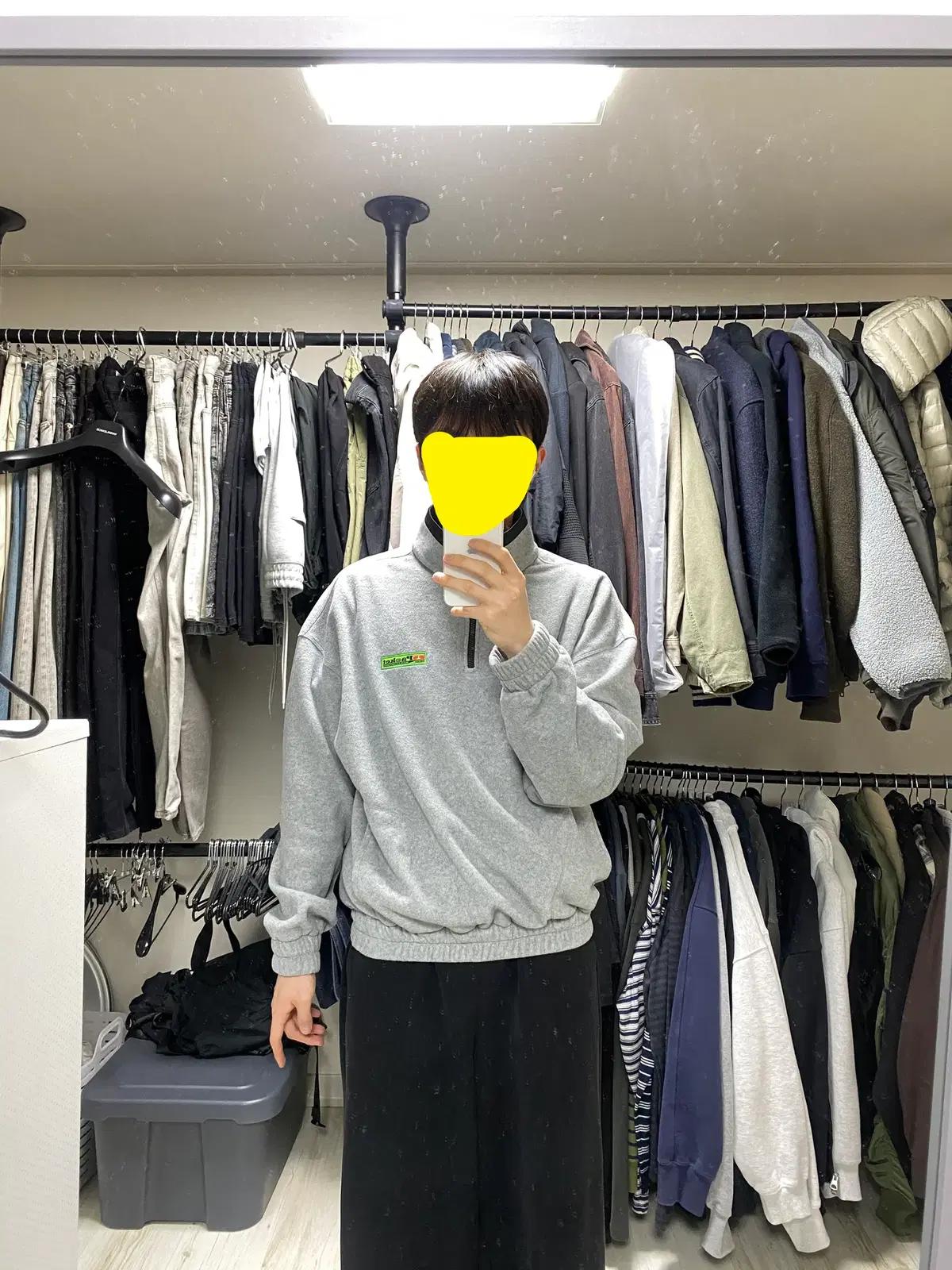 테켓 하프 집업 맨투맨 M
