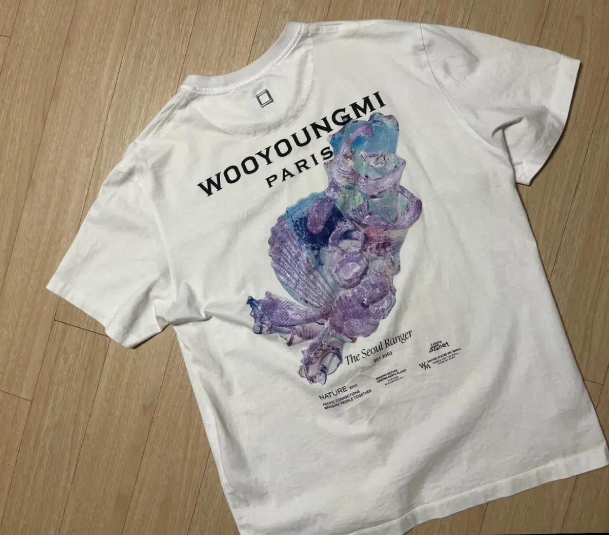 [25ss/46size]우영미 3D 코랄 백로고 티셔츠 46사이즈