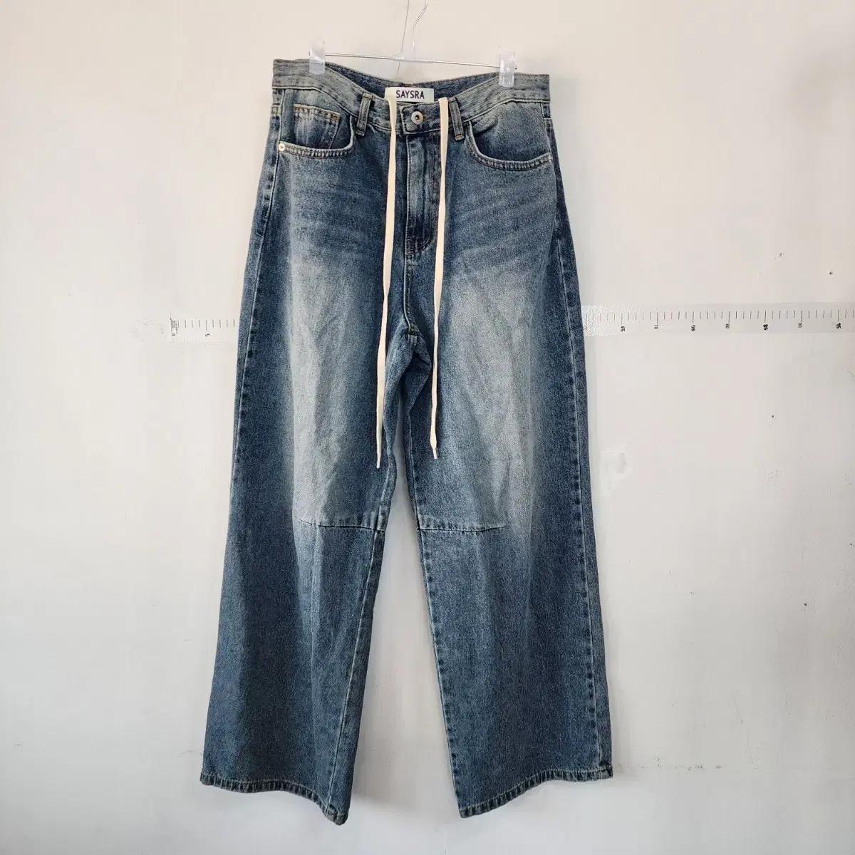 SAYSRA 데님 와이드 팬츠