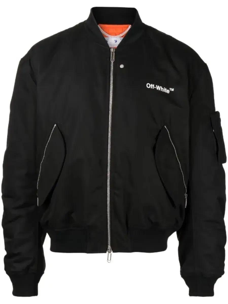 오프화이트 Permanent Line 블랙 ma-1 jacket