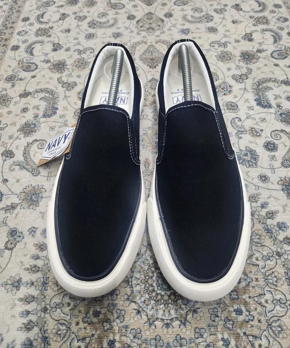 (새상품) 슈펜 NAVY  블랙 스니커즈 슬립온 280mm