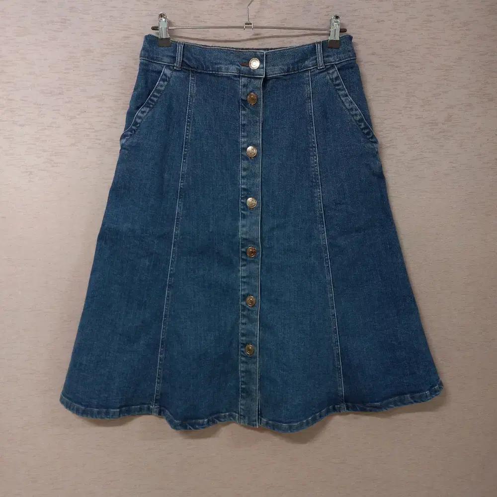 B3-31/DEREK LAM IO CROSBY 블루 청스커트 여성