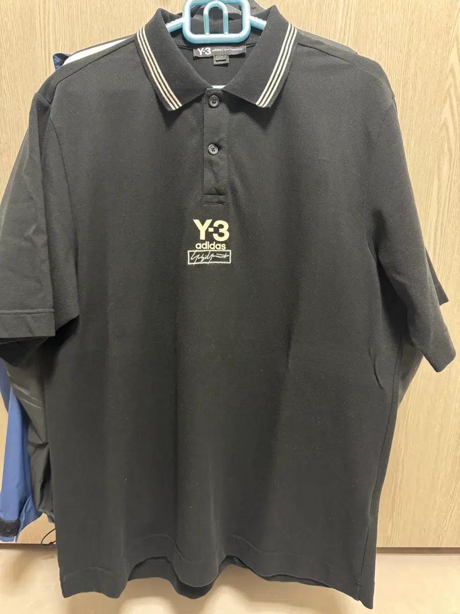 Y-3 아디다스 블랙 폴로 티셔츠