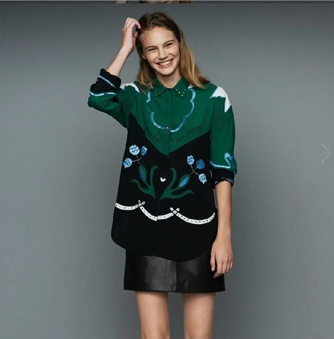 마쥬 multicolored embroidered shirt