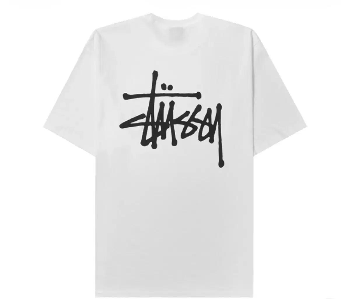 스투시 베이직 스투시 티셔츠 화이트 M