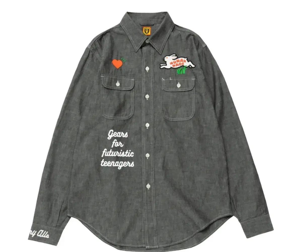 휴먼메이드 샴브레이 셔츠 블랙 2xl(xxl)