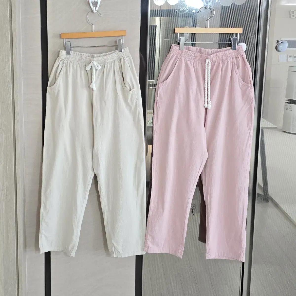 핑크151 면밴딩바지 JL