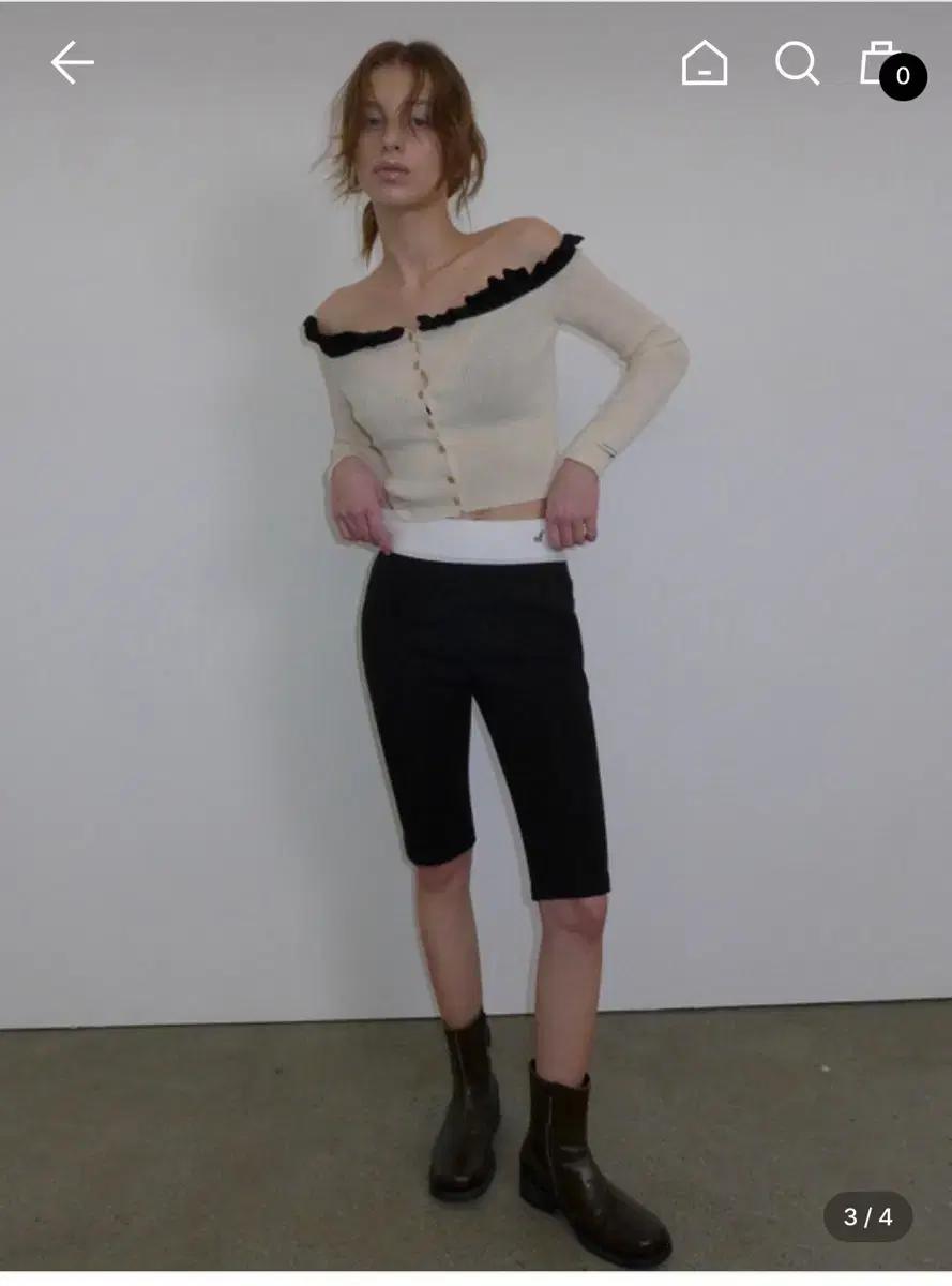 오버듀플레어 OF EMBROIDERY BIKER PANTS_BLACK