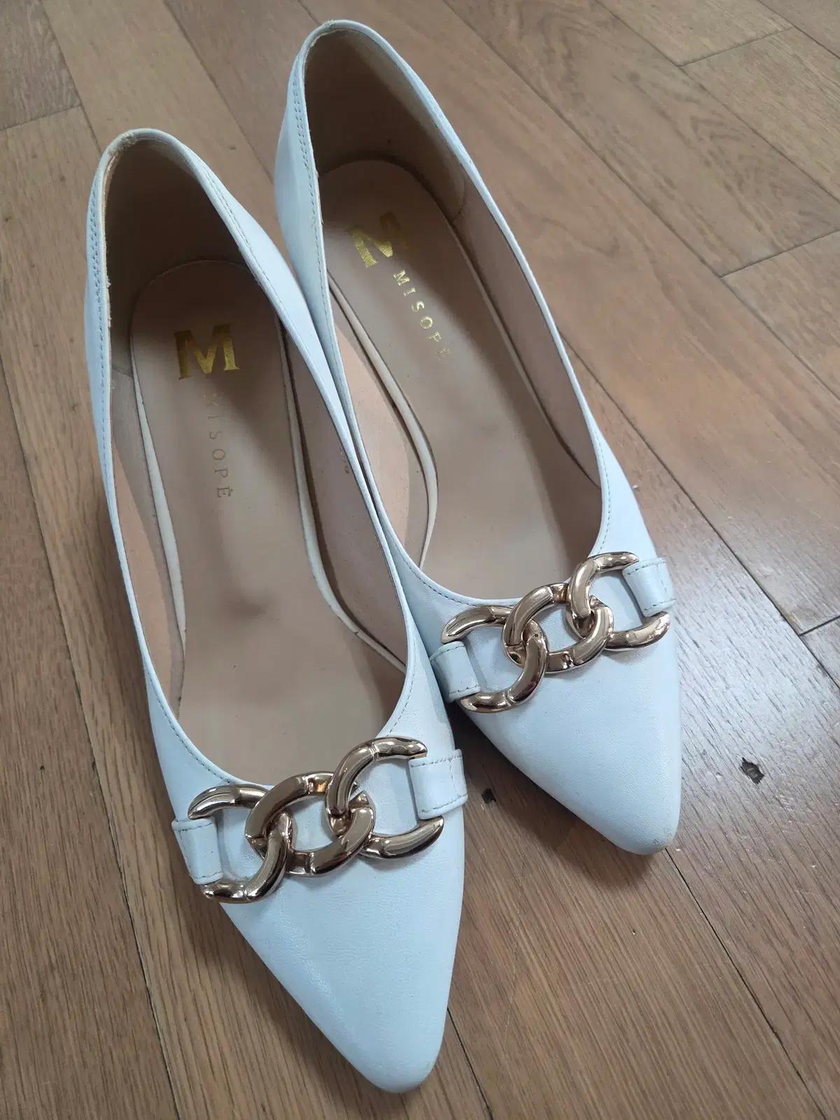 미소페  소가죽 여성 구두 6cm (250사이즈)
