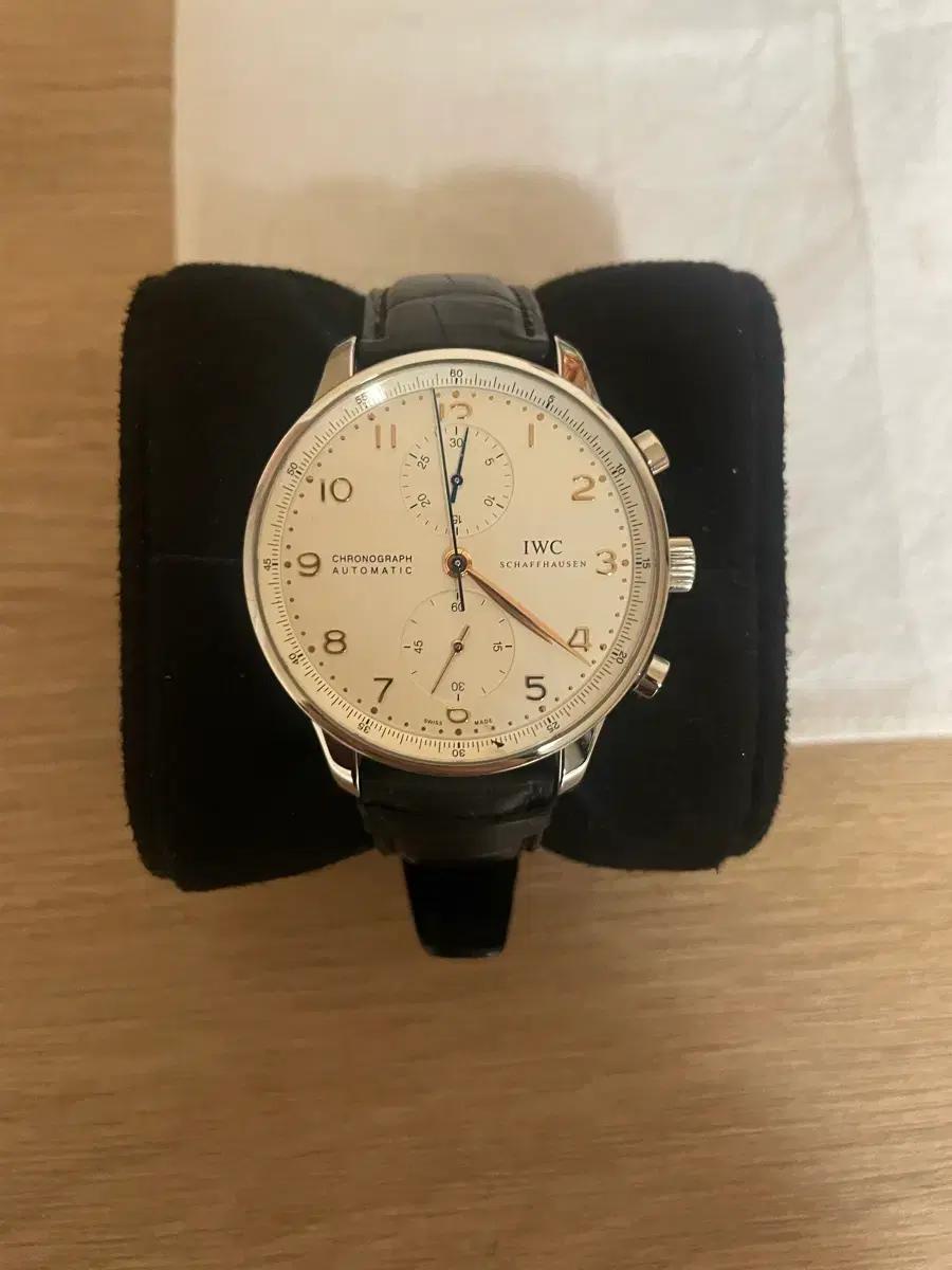 IWC 크로노그래프 오토매틱 가죽 시계