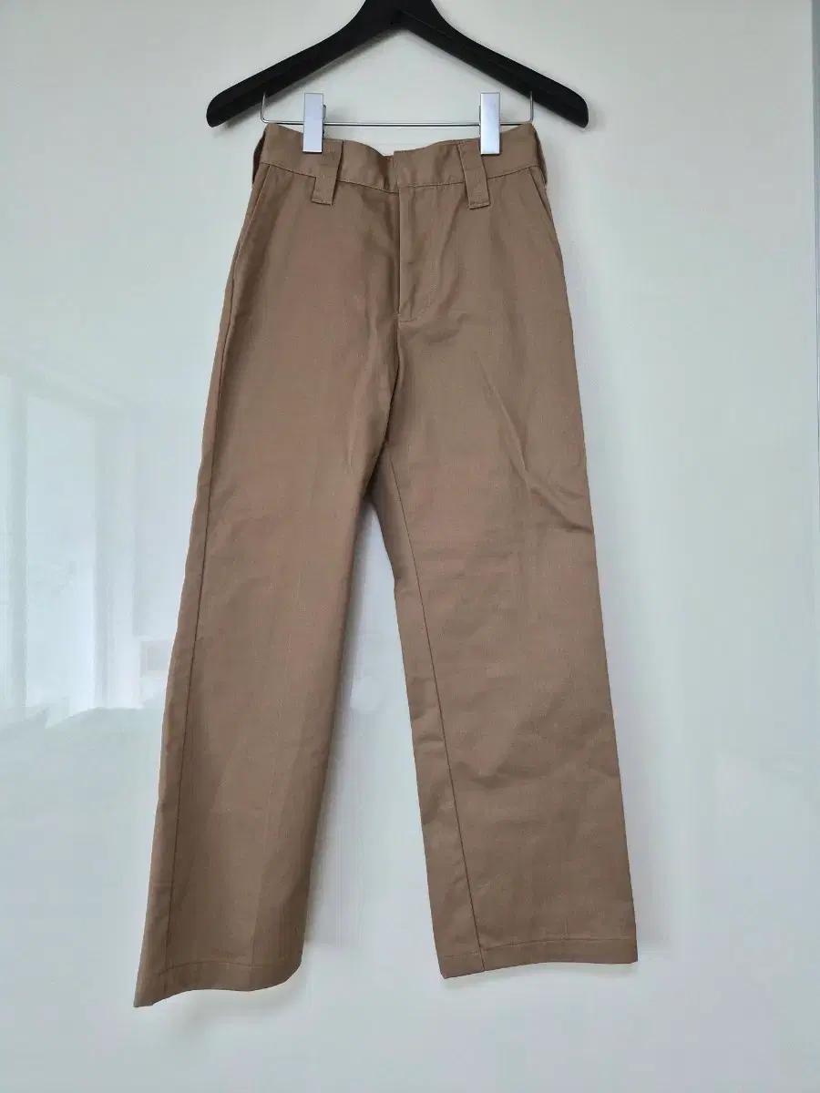 MOUSSY 베이지색 와이드 면바지