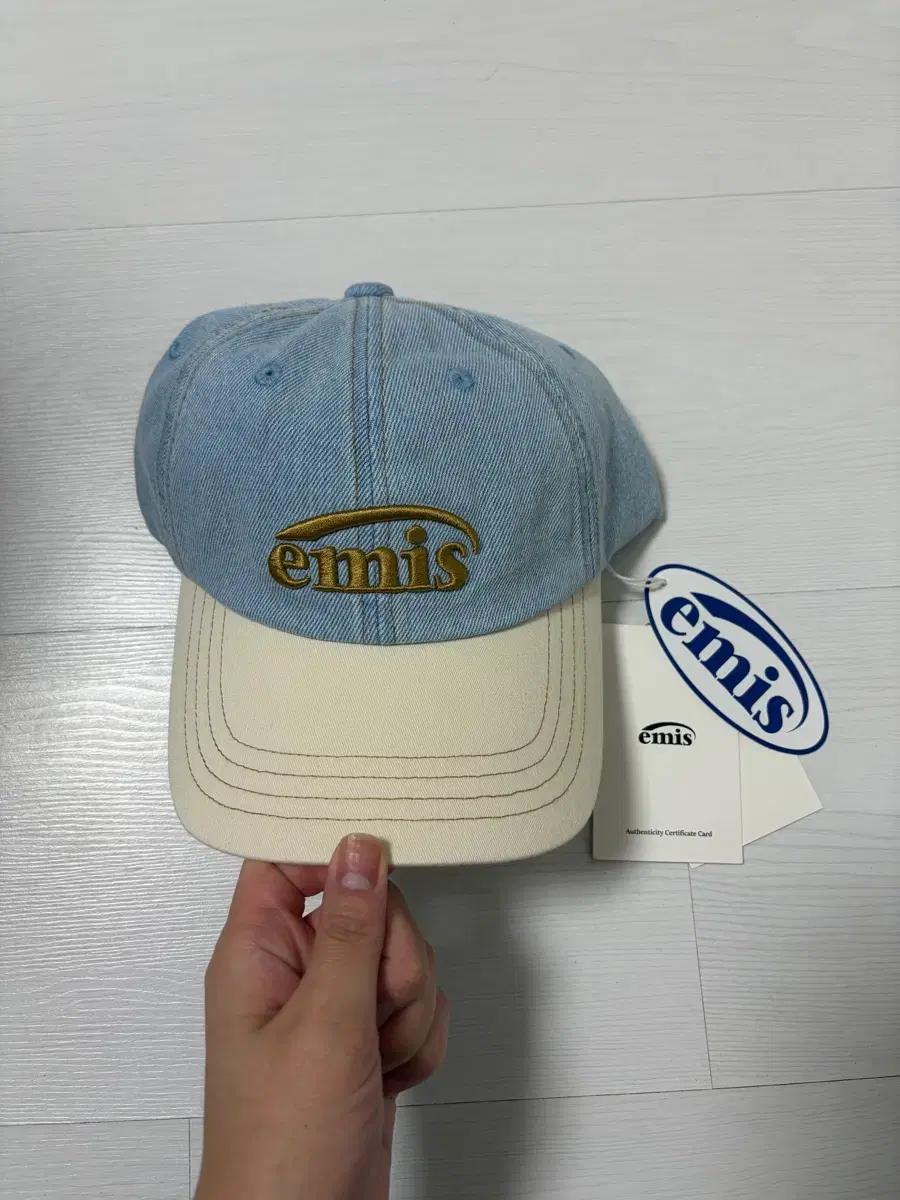 emis 이미스 데님 볼캡 모자 새상품